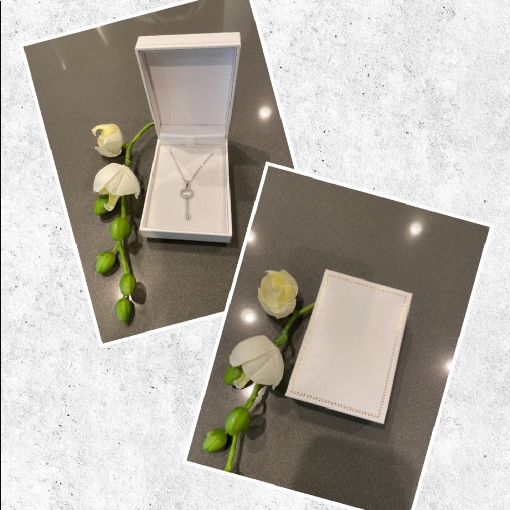 🔹Sterling Silver & Zirconia Key Pendant & Chain - Picture 8 of 8